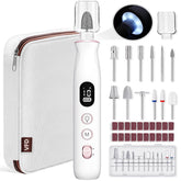 VFD taladro de uñas frontal mostrando diseño compacto y control ergonómico