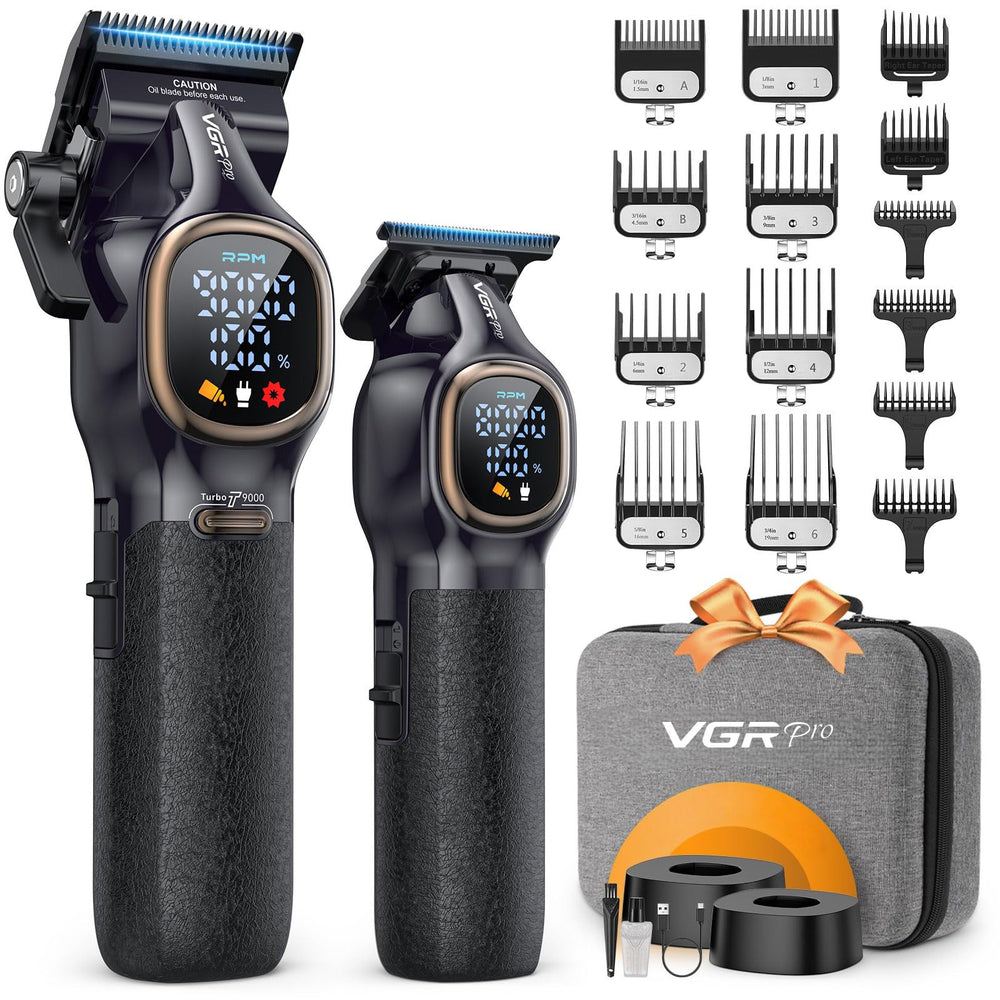 VGRPRO cortapelos frontal mostrando diseño profesional y control ergonómico