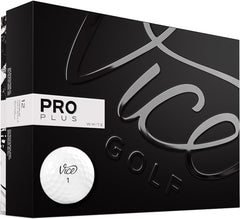Vice Golf pelota Pro Plus frontal con logo y visibilidad clara