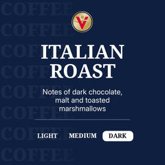 Victor Allen's Coffee primer plano de cápsula y textura que destaca frescura