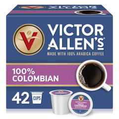 Victor Allen's pack front showing 42-count and medium roast benefit