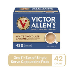 Victor Allen's taza con espuma cremosa y matices de caramelo
