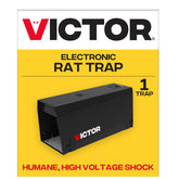Victor front packaging view showing compact indoor rodent trap and clear labeling for quick setup