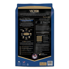 VICTOR taza medidora junto a bolsa de 30 lb para comparar tamaño
