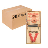 Victor trampa frontal empaquetada mostrando 20 unidades y beneficios de control rápido
