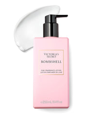 Victoria's Secret frasco frontal Bombshell mostrando diseño y beneficio aromático