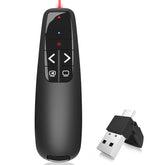 VILNIU vista frontal del control presentador con diseño ergonómico y botones claros