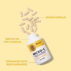 Vimergy Micro-C cápsula abierta en batido, muestra versatilidad para mezclar