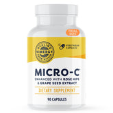 Vimergy Micro-C frente del envase mostrando diseño y tamaño, transmite confianza
