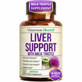 Vimerson Health envase frontal mostrando suplemento hepático y beneficios