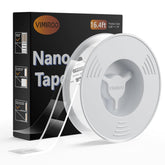 vimiroo rollo frontal transparente mostrando longitud y ancho, montaje rápido