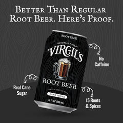 Virgil's primer plano de lata y textura prometiendo cremosidad