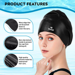 VIRSIDI gorro puesto con cabello recogido, mantiene peinado sin apretar