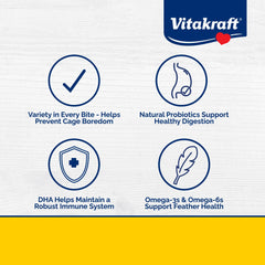 Vitakraft primer plano de textura mezcla que estimula el forrajeo