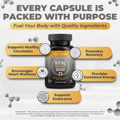 VITAL NUTRITIVE en mano para comparar tamaño y dosis diaria