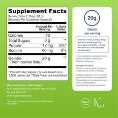 Vital Proteins polvo en cuchara listando porción precisa y dosificación sencilla