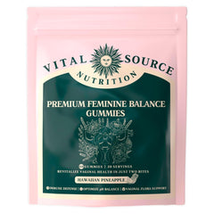 Vital Source Nutrition envase frontal mostrando 60 gomitas y sabor piña hawaiana