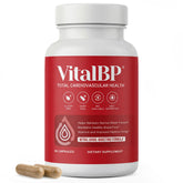 VitalBP envase frontal mostrando etiqueta clara y beneficios visibles
