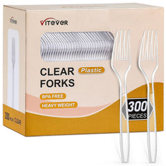 VITEVER empaque frontal mostrando 300 tenedores, conveniencia para eventos
