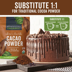 Viva Naturals cacao usado en brownies caseros, resultado de textura rica
