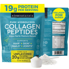 Viva Naturals frasco delantero mostrando envase y beneficios claros