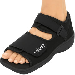 Vive zapato post op vista frontal que protege dedos al caminar