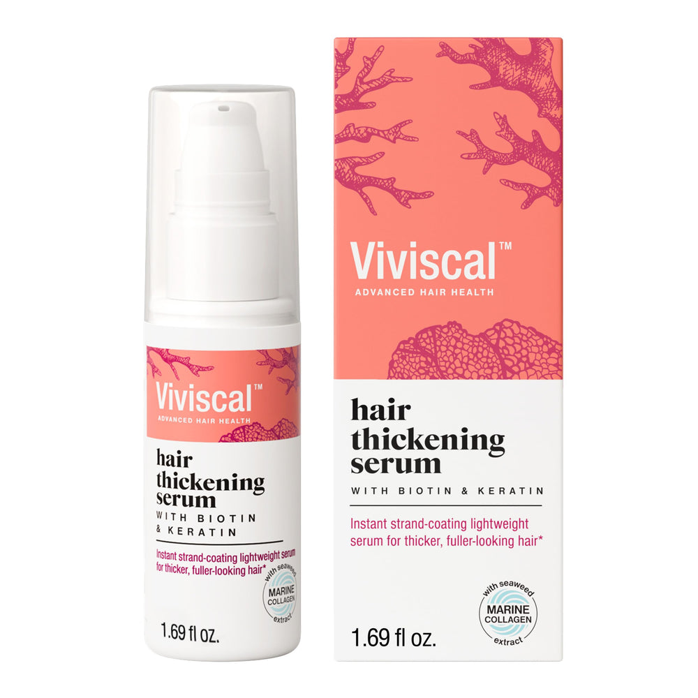 Viviscal frasco frontal mostrando envase y beneficio de mayor cuerpo