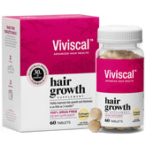 Viviscal envase frontal mostrando 60 tabletas y beneficio volumen
