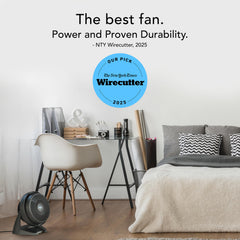 Vornado 630 primer plano de palas y parrilla optimizadas para flujo potente