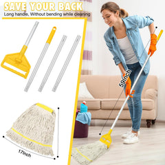 VOUBIEN mango de aluminio largo para postura ergonómica y alcance