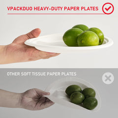 VPACKDUO pila de platos para comparar tamaño y cantidad del pack