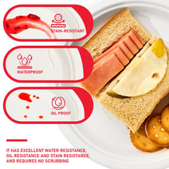 VPACKDUO plato en mesa con comida, ofrece soporte firme para raciones
