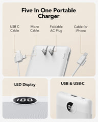 VRURC cables integrados extendidos listos para cargar varios dispositivos