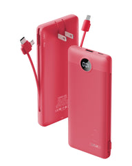 VRURC vista frontal del power bank mostrando diseño compacto y listo para viajar