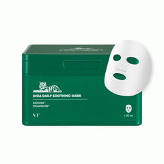 VT COSMETICS caja frontal de 30 mascarillas mostrando diseño y conveniencia