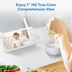 VTech Advanced HQ Max pantalla IPS de 7 pulgadas mostrando colores reales para mejor visión