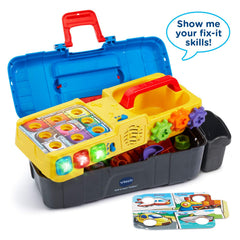 VTech bandeja electrónica detalle con botones luminosos que enseñan herramientas