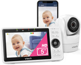 VTech unidad parental frontal con pantalla 5" mostrando vídeo claro