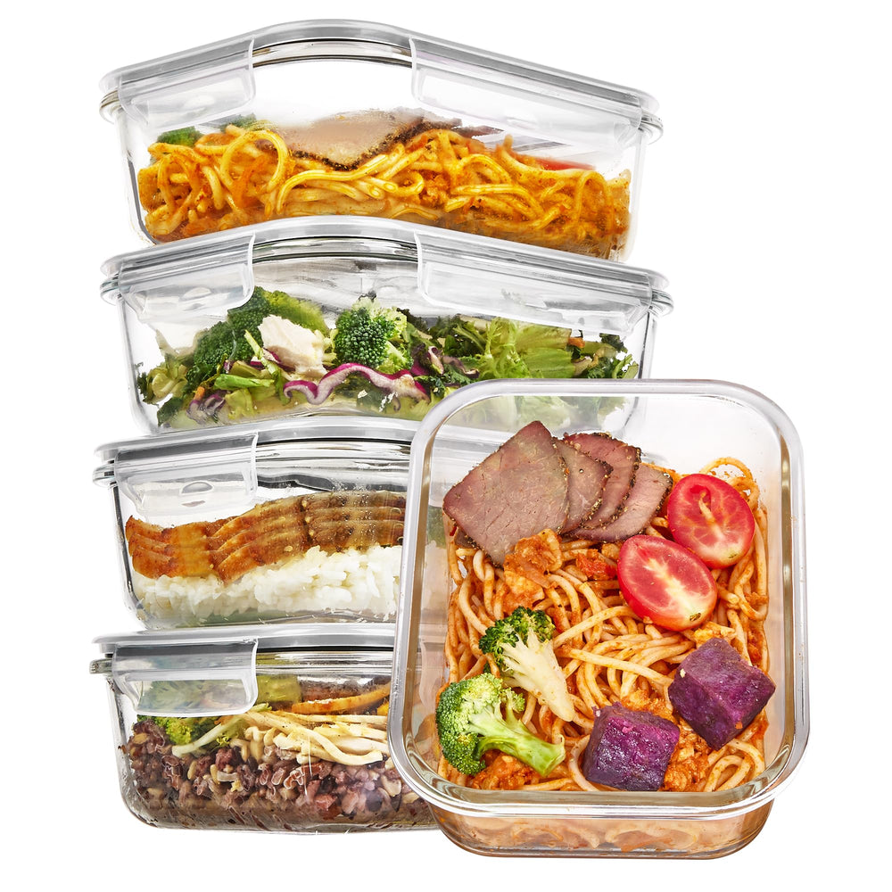 Vtopmart paquete frontal 5 contenedores 35oz, organización eficiente