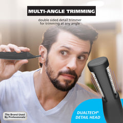 Wahl guía de longitudes mostrando opciones para recortar cejas uniformes