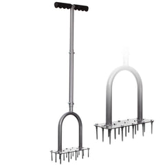 Walensee front view of full aerator showing 15 spikes and handle for efficient coverage