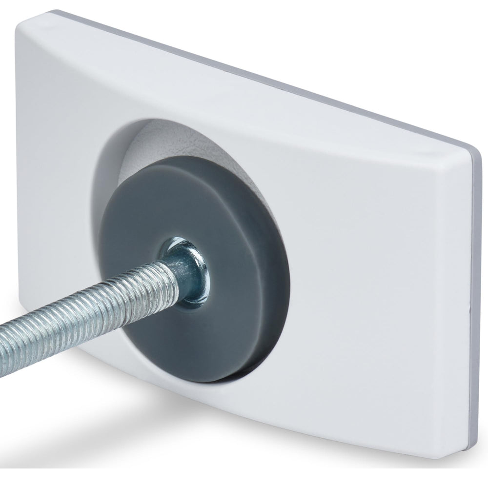 Wall Nanny vista frontal del paquete mostrando protector blanco y beneficio anti-rozaduras