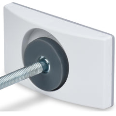 Wall Nanny vista frontal del paquete mostrando protector blanco y beneficio anti-rozaduras