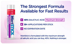 WartStick aplicación en dedo demostrando precisión y control
