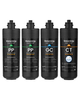 Waterdrop frontal del pack 2PPGCCT mostrando los cuatro cartuchos y compatibilidad