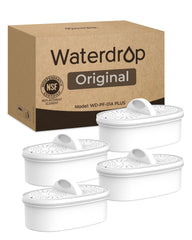 Waterdrop PF-01A frontal del cartucho mostrando diseño y compatibilidad