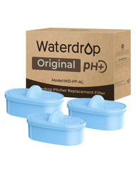 Waterdrop PF-AL frontal mostrando cartucho y compatibilidad, mejora del agua