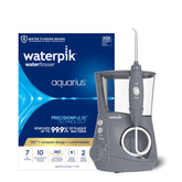Waterpik Aquarius frontal mostrando diseño compacto y facilidad de uso