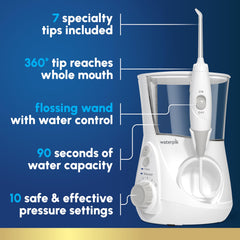 Waterpik Aquarius mango giratorio 360° que facilita acceso a muelas