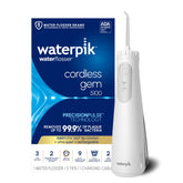 Waterpik Cordless Gem 5100 vista frontal mostrando diseño compacto y portátil